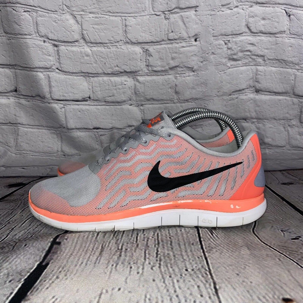 Nike Free 4.0 Running Women's Size 9.5 Gray-Orange 718412-006